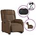 Poltrona Alzapersona Reclinabile Elettrica Marrone Tessuto - Foto miniatura 5