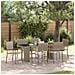Set da Pranzo per Giardino 7 pcs Grigio 190 x 80 x 75 cm - Foto miniatura 2
