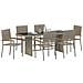 Set da Pranzo per Giardino 7 pcs Grigio 190 x 80 x 75 cm - Foto miniatura 3