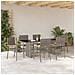 Set da Pranzo per Giardino 7 pcs Grigio 190 x 80 x 75 cm - Foto miniatura 4