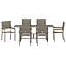 Set da Pranzo per Giardino 7 pcs Grigio 190 x 80 x 75 cm - Foto miniatura 7