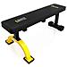 L8012 Panca da allenamento con pesi piatti Gym, Casa Nero, Giallo - Foto miniatura 1