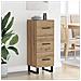 Credenza con cassetto Rovere artigianale 34,5 x 34 x 90 cm - Foto miniatura 4