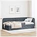 Cornice del letto ad angolo Grigio scuro 100 x 200 cm Velluto - Foto miniatura 2