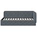 Cornice del letto ad angolo Grigio scuro 100 x 200 cm Velluto - Foto miniatura 5