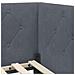 Cornice del letto ad angolo Grigio scuro 100 x 200 cm Velluto - Foto miniatura 8