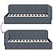 Cornice del letto ad angolo Grigio scuro 100 x 200 cm Velluto - Foto miniatura 9