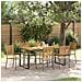 Set da Pranzo per Giardino 7 pcs Grigio e Marrone polyrattan - Foto miniatura 2