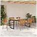 Set da Pranzo per Giardino 7 pcs Grigio e Marrone polyrattan - Foto miniatura 4