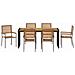 Set da Pranzo per Giardino 7 pcs Grigio e Marrone polyrattan - Foto miniatura 7