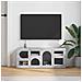 Mobile TV Grigio cemento 100 x 35 x 40 cm Legno multistrato - Foto miniatura 4