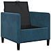 Divano con Storage Blu 72 x 78 x 87 cm Poliestere - Foto miniatura 4