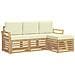Set di divani da esterno 4 pcs Bianco e Crema - Foto miniatura 1