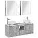 Set di Armadi da Bagno 5 pcs Grigio Cemento 53 x 15,5 x 70 cm - Foto miniatura 1