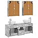 Set di Armadi da Bagno 5 pcs Grigio Cemento 53 x 15,5 x 70 cm - Foto miniatura 8