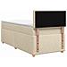 Letto box spring con materasso Crema 100 x 200 cm Tessuto - Foto miniatura 9