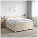 Letto box spring con materasso Crema 140 x 190 cm Tessuto - Foto miniatura 10