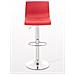 Sgabello Alto Hoover in Polipropilene E Metallo I Sgabello Bar Design Regolabile 59-80 CM I Sedia Sgabello Girevole 360°con Schienale Rosso - Foto miniatura 2