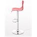 Sgabello Alto Hoover in Polipropilene E Metallo I Sgabello Bar Design Regolabile 59-80 CM I Sedia Sgabello Girevole 360°con Schienale Rosso - Foto miniatura 3
