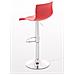 Sgabello Alto Hoover in Polipropilene E Metallo I Sgabello Bar Design Regolabile 59-80 CM I Sedia Sgabello Girevole 360°con Schienale Rosso - Foto miniatura 4