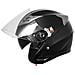 Casco Jet Moto Scooter Omologato Ece 22-05 Visiera Parasole Antigraffio Nero Opaco Xs - Foto miniatura 5