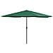 Ombrellone da Esterni con Palo in Metallo 390 cm Verde - Foto miniatura 1