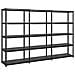 Scaffale A 5 Ripiani Nero 255x40x185 Cm In Plastica - Foto miniatura 1