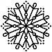 Tampone Di Legno - Fiocco Di Neve 8 Rami - Foto miniatura 1