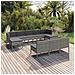 Set Divani Da Giardino 10 Pz Con Cuscini In Polyrattan Grigio - Foto miniatura 1