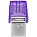 Chiavetta USB 64 GB DataTraveler microDuo 3C USB Tipo A / Tipo C 3.2 Gen 1 Colore Porpora / Acciaio inossidabile - Foto miniatura 1