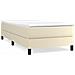 Giroletto A Molle Con Materasso Crema 90x200 Cm In Similpelle - Foto miniatura 2