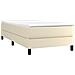 Giroletto A Molle Con Materasso Crema 90x200 Cm In Similpelle - Foto miniatura 3