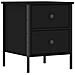 Comodino Nero 40x42x50 Cm In Legno Multistrato - Foto miniatura 1