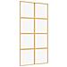 Porta Scorrevole Oro 102,5x205 Vetro Trasparente Esg Alluminio - Foto miniatura 2