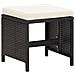 Set Da Pranzo Da Giardino 21 Pz Con Cuscini In Polyrattan Nero - Foto miniatura 9