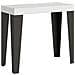 Consolle Allungabile 90x40/196 Cm Flame Small Premium Telaio Antracite - Bianco Frassino - Foto miniatura 5