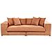 Divano 3 Posti Glorvika Tessuto Arancione - Foto miniatura 2