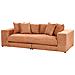 Divano 3 Posti Glorvika Tessuto Arancione - Foto miniatura 3