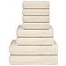 Set Asciugamani 8 Pz Crema 360 Gsm 100% Cotone - Foto miniatura 1