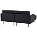 Divano Angolare 2 Posti Breda Tessuto Nero Lato Destro - Foto miniatura 4