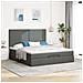Struttura Letto Pouf Con Materasso 160x200 Cm In Tessuto - Foto miniatura 3