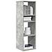 Libreria Grigio Cemento 34x31x112 Cm In Legno Multistrato - Foto miniatura 1