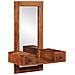 Specchio Da Parete C/ Cassetti 60x33x90cm Legno Massello Acacia - Foto miniatura 1