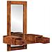 Specchio Da Parete C/ Cassetti 60x33x90cm Legno Massello Acacia - Foto miniatura 2