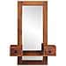 Specchio Da Parete C/ Cassetti 60x33x90cm Legno Massello Acacia - Foto miniatura 3