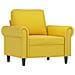 Lusso Casadino -  Poltrona Con Poggiapiedi Giallo 60 Cm In Velluto - Foto miniatura 3