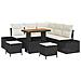Set di Divano da Giardino 8 Pezzi con Cuscini Nero Poly Rattan Acacia, Divano da Giardino a 2 Posti con Spazio di Stoccaggio e Cuscini Nero Poly Rattan, Set da Pranzo Giardino 3 Pezzi con Cuscini Nero Poly Rattan Acacia - Foto miniatura 1