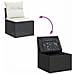 Set Divano da Giardino 6 pz con Cuscini Nero in Polyrattan - Foto miniatura 7