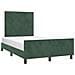 Giroletto senza Materasso Verde Scuro 120x190 cm Velluto - Foto miniatura 4