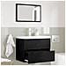 Set Mobili Bagno 2 Pezzi Nero Rovere Legno Ingengerizzato - Foto miniatura 2